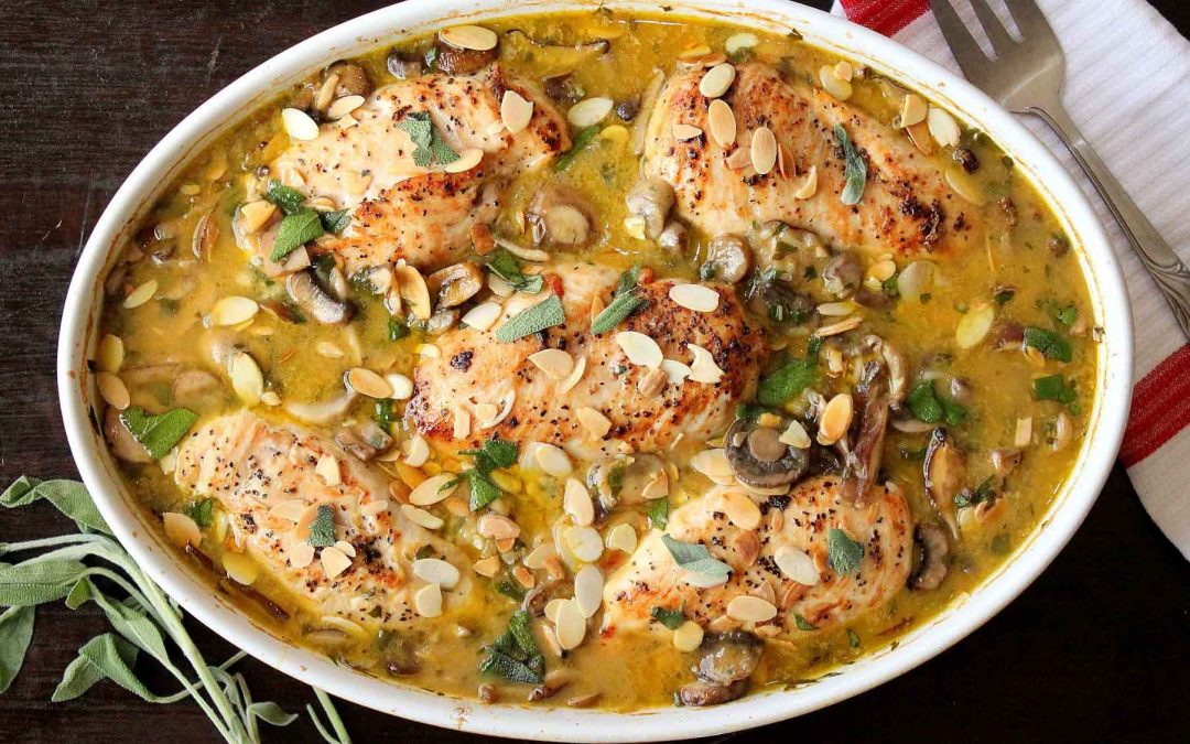 Chicken Casserole with Mustard and Tarragon.