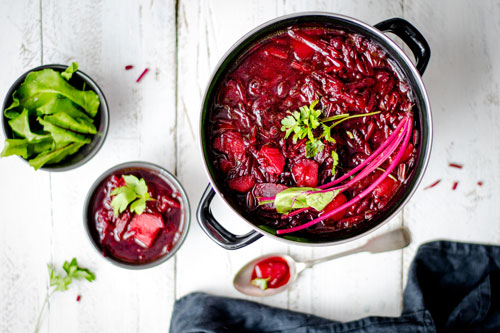 Classic Borscht with Beef Bone Broth