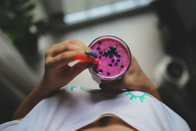 Blueberry Bone Broth Smoothie